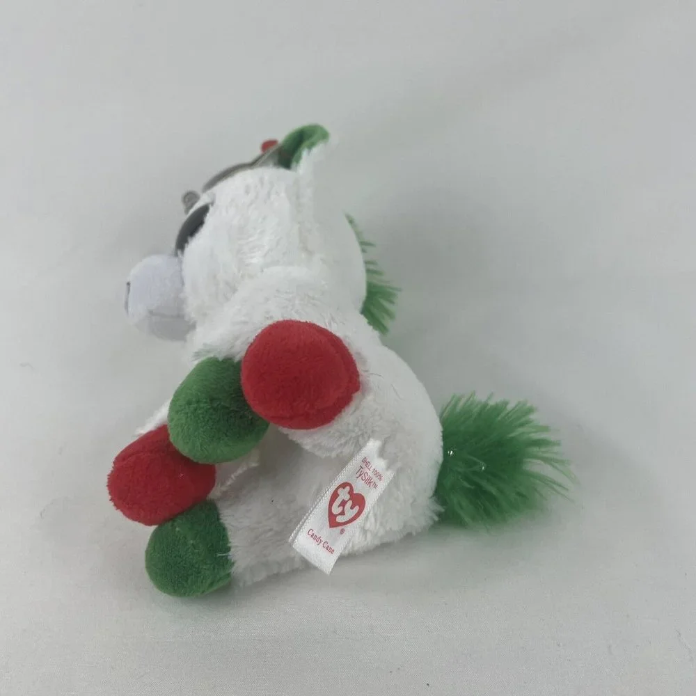 Ty Beanie Boos Unicorn‎ Candy Cane 8” Plush Christmas Stuffed Toy w/Tags